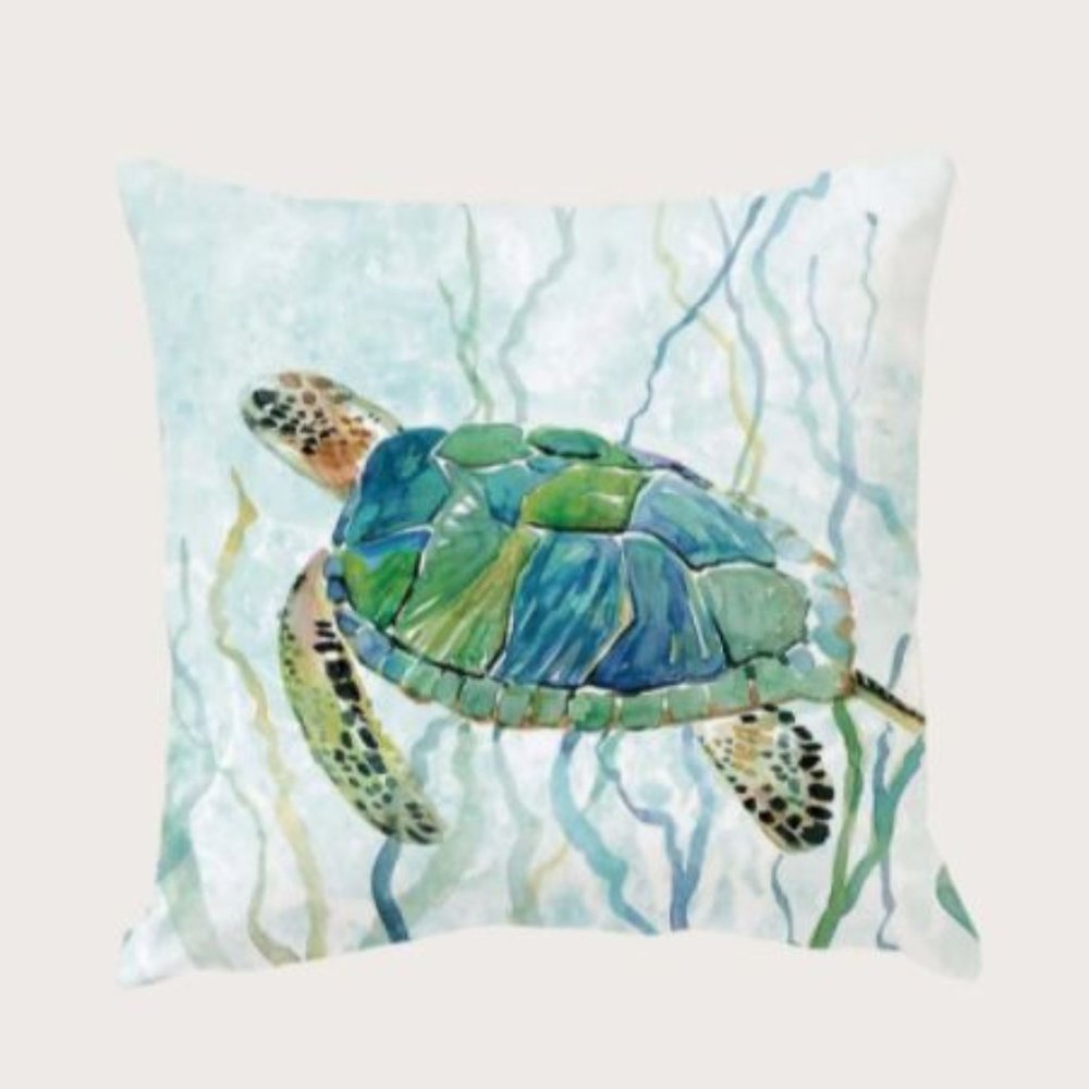 Turtle throw pillow